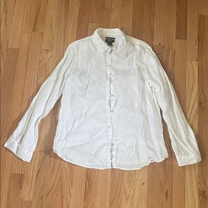 Jones New York White Casual Button Down Shirt